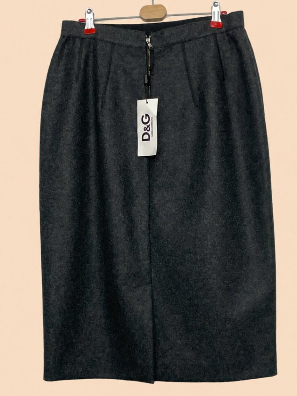 Dolce & Gabbana Brand New 100% Virgin Wool Mid Length Skirt EU46 Size
